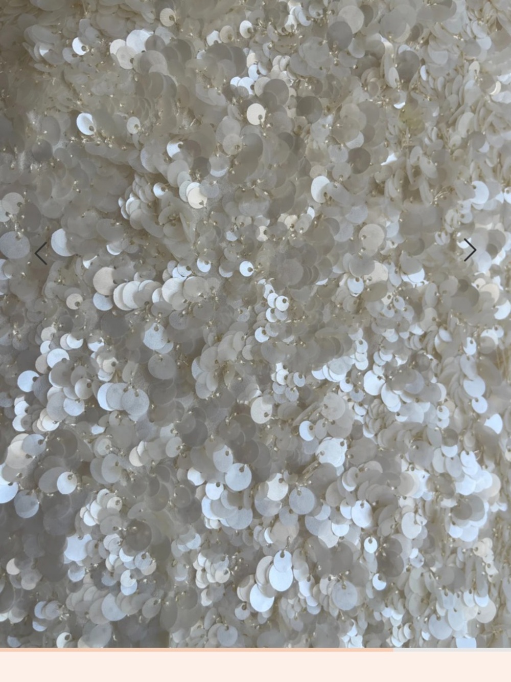 Ivory Sequin Maxi or Midi Dress (perfect for a bride!) never worn - Picture 5 of 8